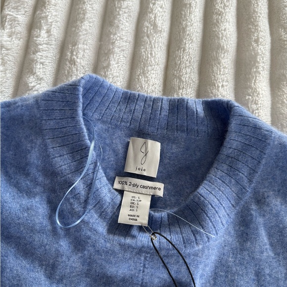Joie 100% Cashmere Softest Cozy Periwinkle Blue NEW - Picture 5 of 12